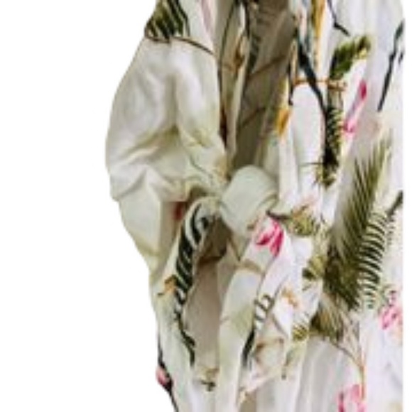 🐆🌿H&M 2US Cream Green Savana Dress 🐆🌿 - Picture 6 of 7